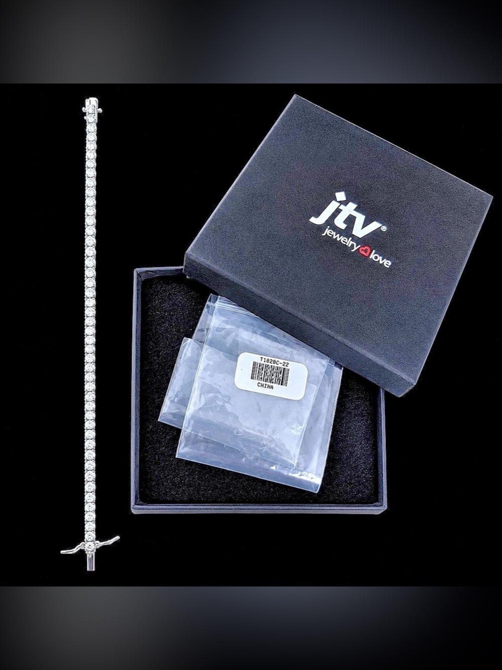 NIB JTV 7.5" Classic Round-Cut Tennis Bracelet – Non-Magnetic – Great Gift